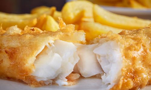 Fresh, flaky, white fish